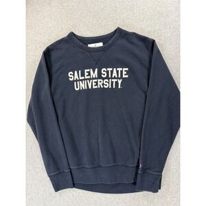 Salem State Vikings Stitched Logo Campus Crew Sweatshirt (Men's Large) Blue